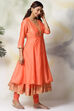 Blue Art Silk Anarkali Kurta Churidar Set image number 4