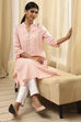 Burgundy Cotton Blend Solid Straight Kurta image number 0