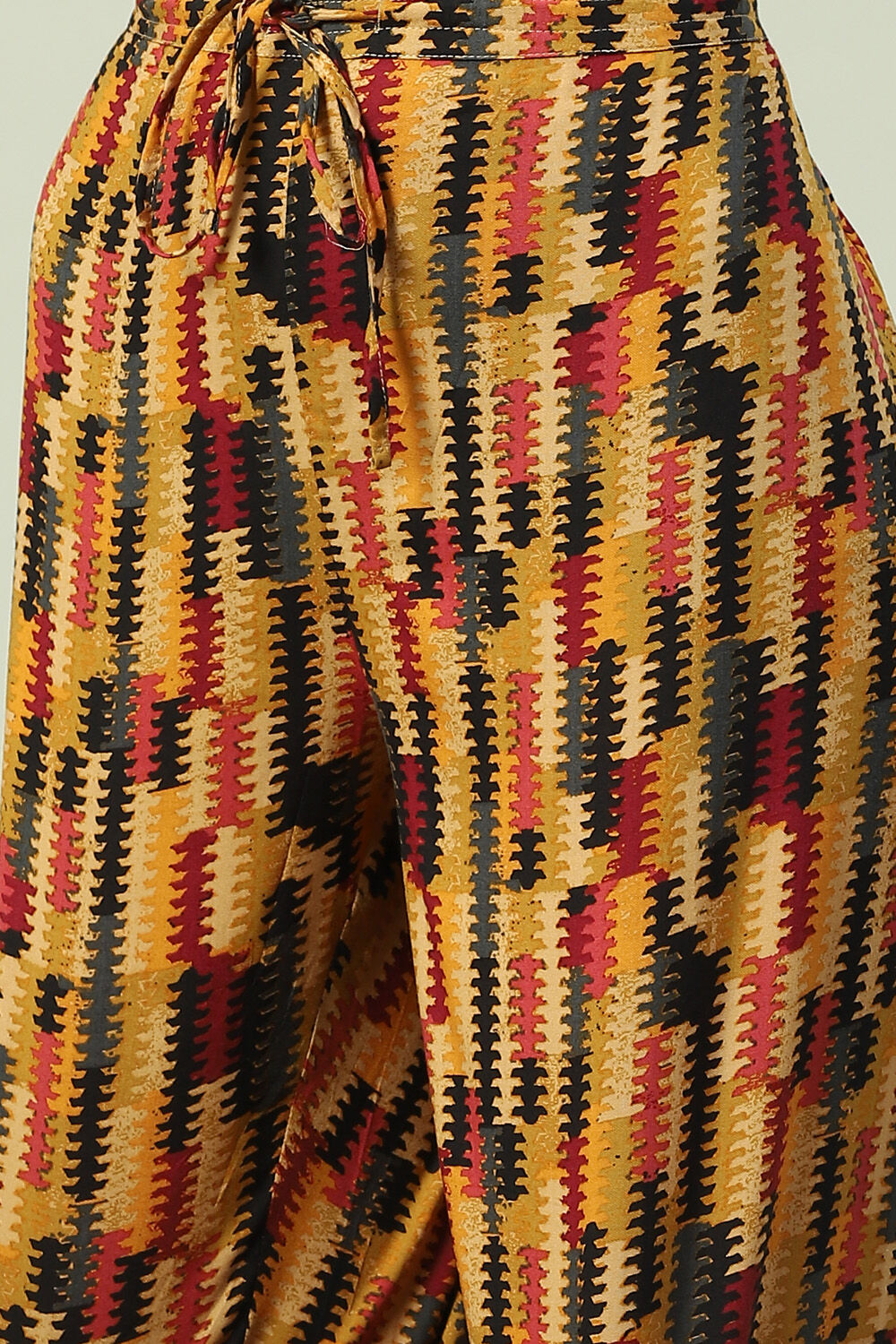 Navy LIVA A-Line Kurta Palazzo Suit Set image number 2