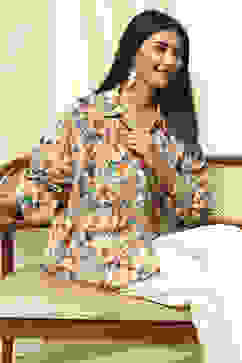 Multi-Colored Cotton Floral Shirt image number 6