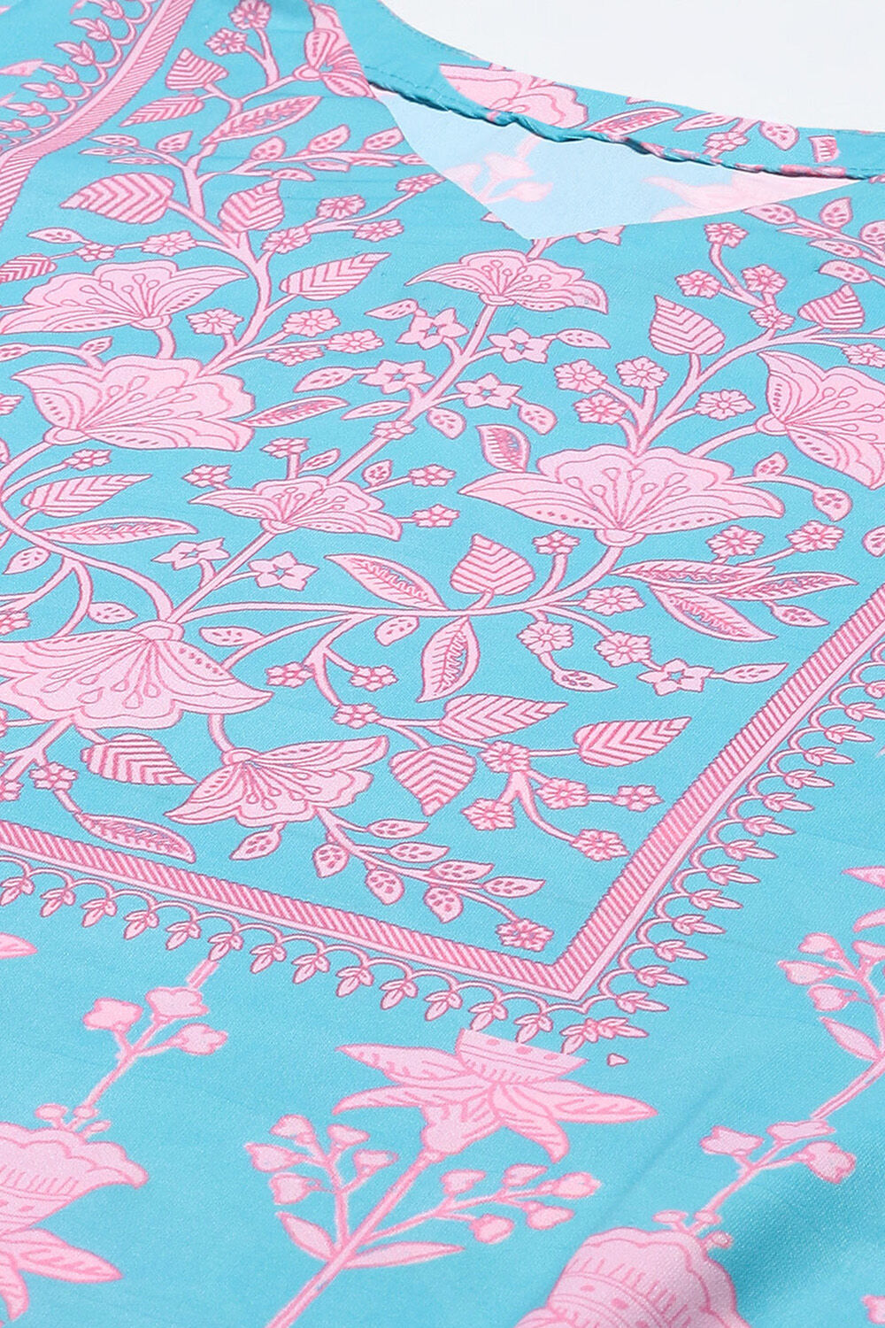 Indigo Chanderi Silk Unstitched Suit Set image number 2