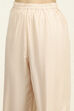 Cream Cotton Unstitched Suit Set image number 3
