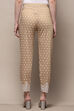 Gold Viscose Printed Narrow Pant image number 4
