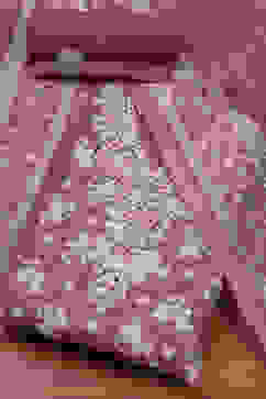 Mauve Linen Digital Print Unstitched Suit Set image number 0