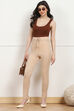 Almond Beige Acrylic Pants image number 0