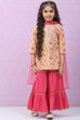 Yellow & Pink Cotton Lehenga Set image number 0