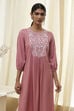 Aqua Solid Gathered Straight Kurta image number 1