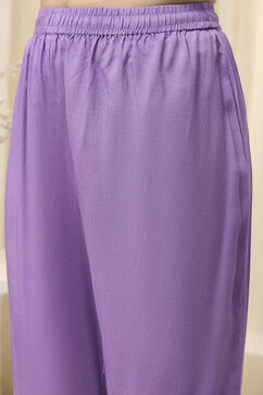 Lilac and Pink Printed Straight Co-ord Set image number 2