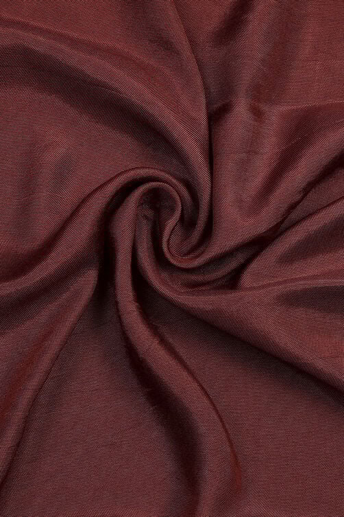 Wine Silk Blend Printed Embroidered Unstitched Suit Set image number 2