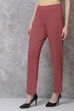 Navy Straight Cotton Pants image number 2