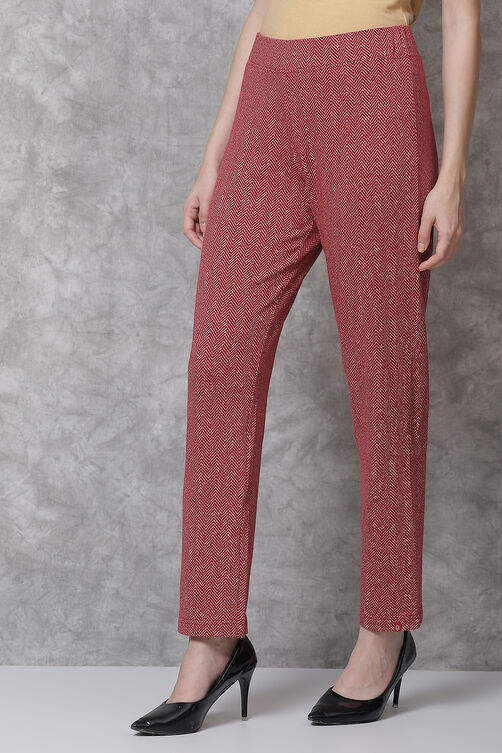Navy Straight Cotton Pants image number 2