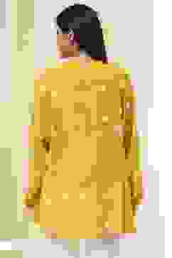 Mustard Yellow Printed Straight Shirt image number 4