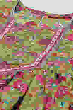 Lime Green Cotton Gathered Printed Kurta Sharara Suit Set image number 1