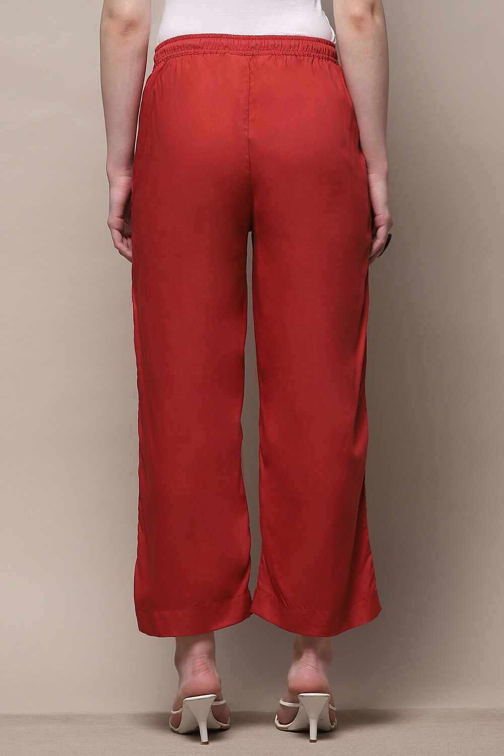 Black Rayon Palazzo image number 4