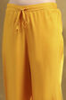 Yellow Embroidered Festive Straight Suit Set image number 2