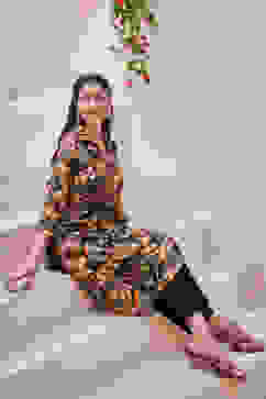 Black Rayon Straight Kurta image number 5