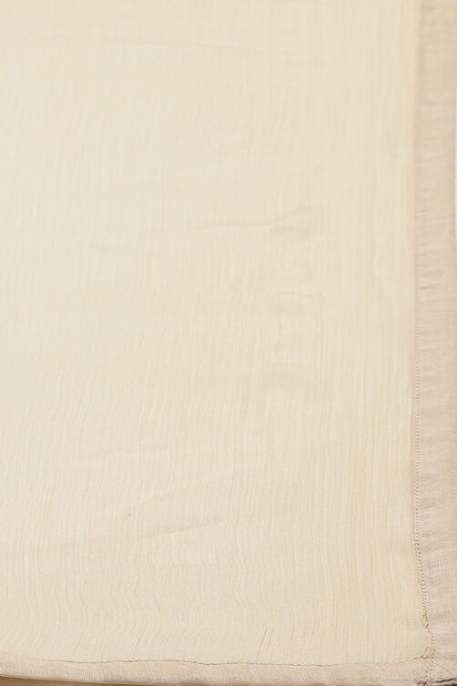 Beige Poly Metallic Cotton Straight Suit Set image number 2