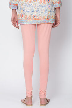Pink Cotton Lycra Churidar image number 3