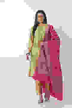 Rani Pink Art Silk Dupatta image number 0