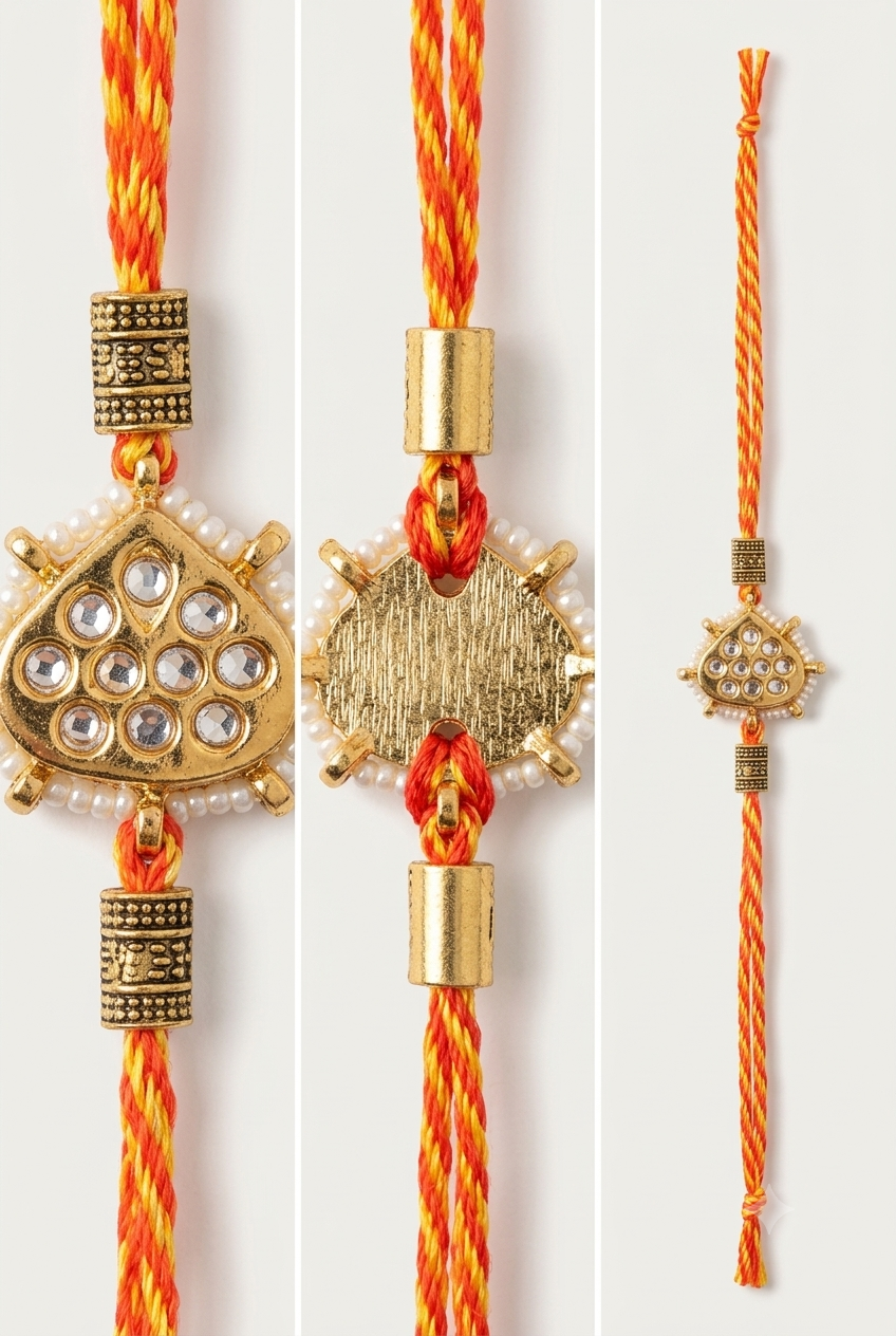 Yellow Lotus Mark Rakhi image number 0