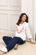 White Cotton Straight Top
