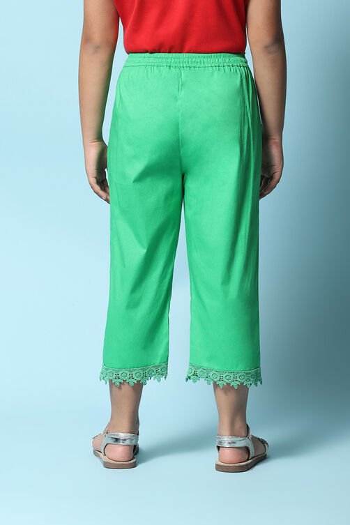Pink Cotton Blend Capris image number 4