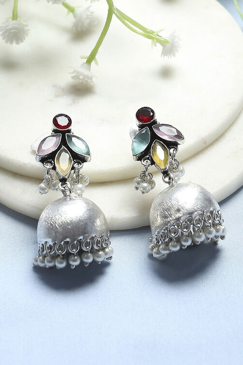 Multicolour Brass Jhumka image number 0