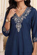 Blue Polyester Solid Kurta image number 1
