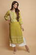 Green Rayon Straight Kurta Pants Set