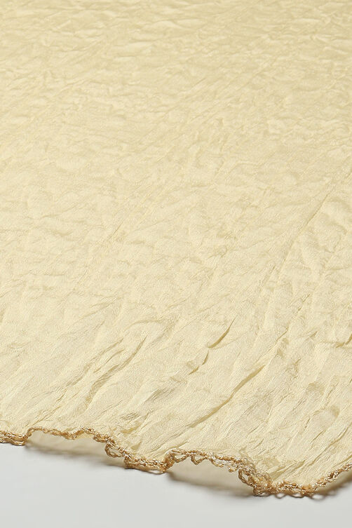 Gold Poly Chiffon Dupatta image number 1
