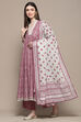 Pink Cotton Anarkali Suit Set image number 4