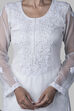 White Organza Easy Stitch Suit Set image number 1