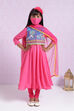 Pink Cotton Anarkali Suit image number 6