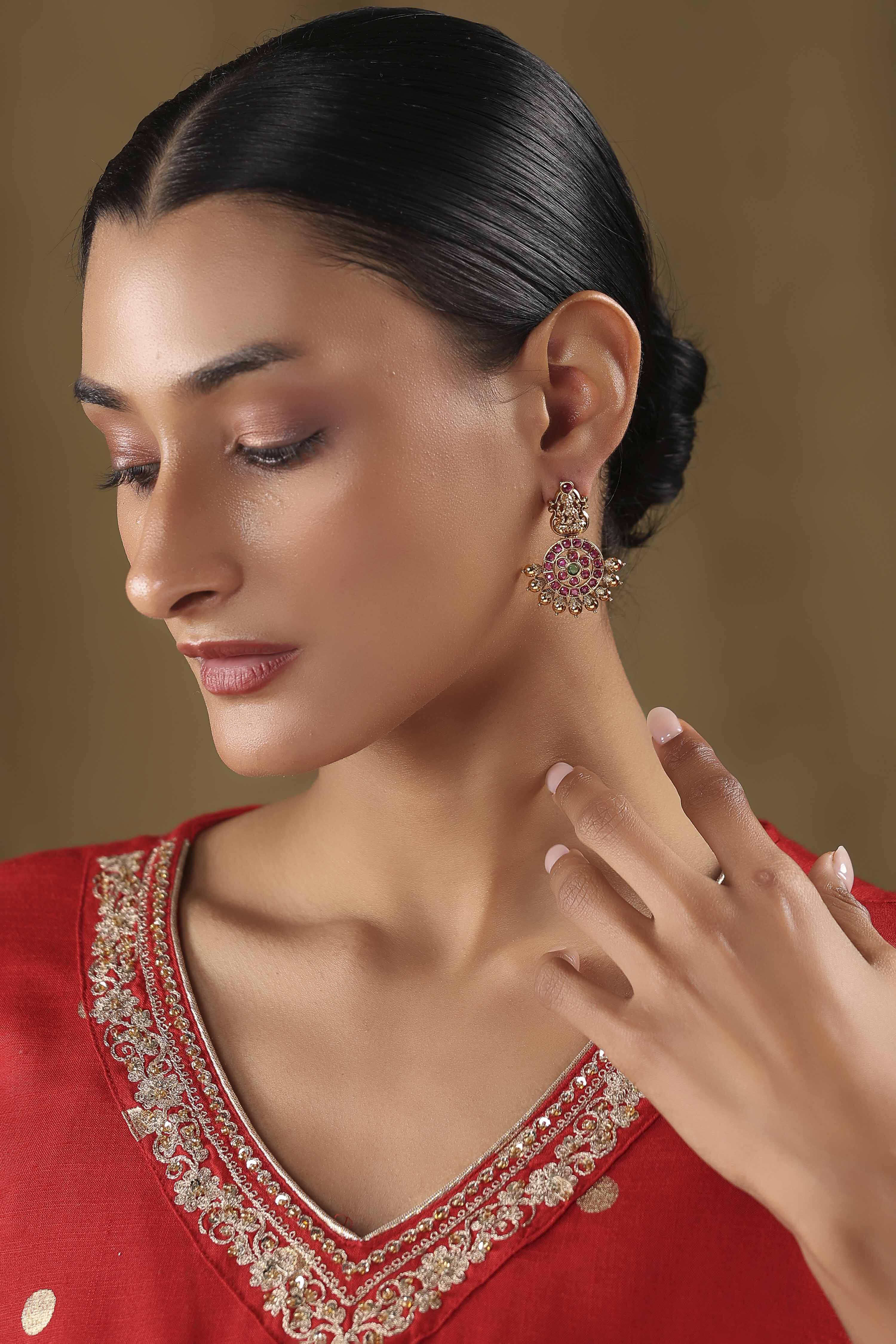 Gold Brass Drop & Danglers image number 3