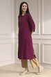 Berry Dyed Straight Kurta image number 2