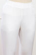 Beige Viscose Lycra Solid Pant image number 1