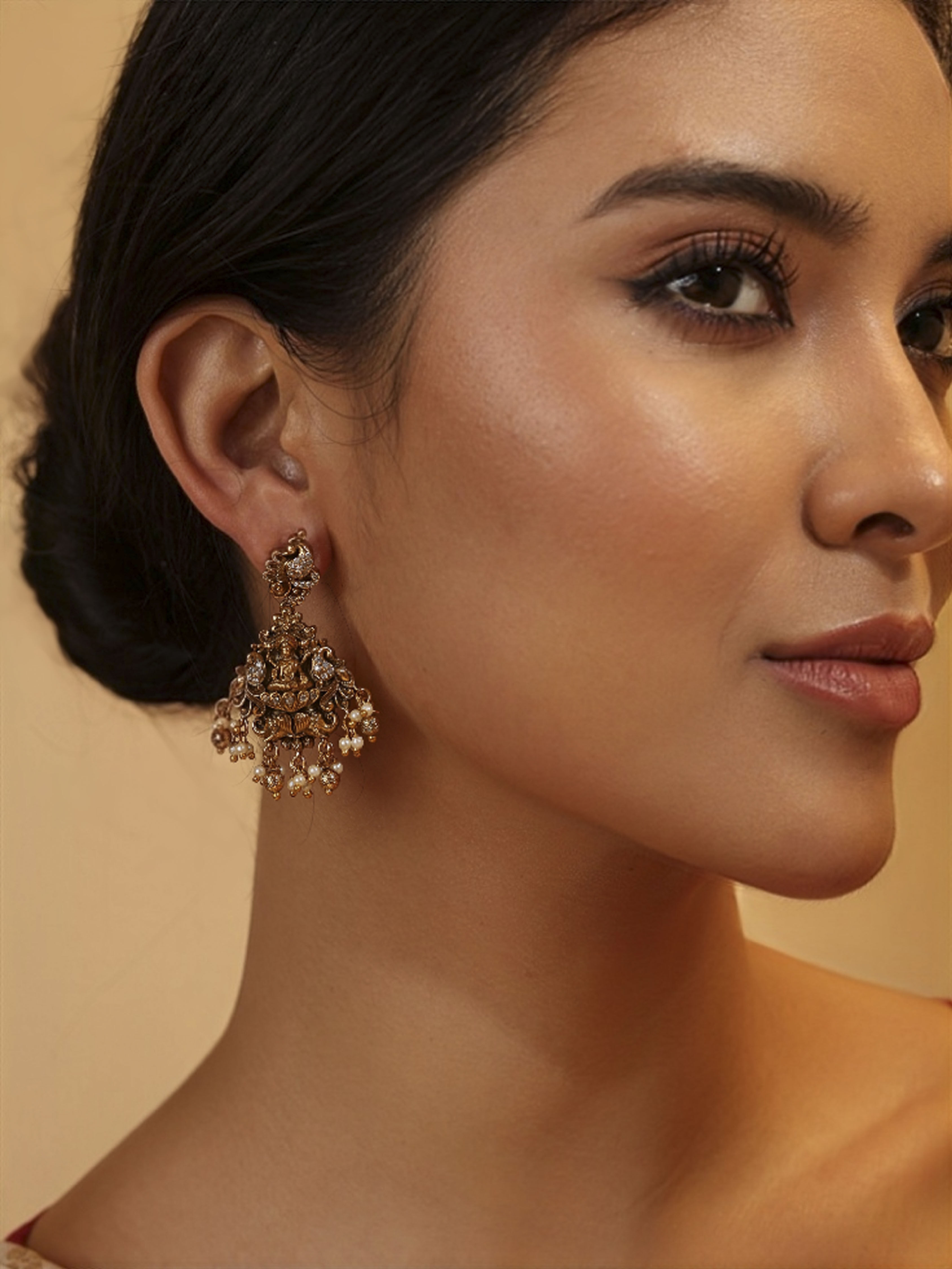Gold Brass Drop & Danglers image number 1