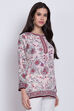 Yellow Art Silk Straight Printed Kurti image number 4