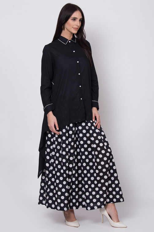 White Cotton A-Line Shirt Kurta image number 3