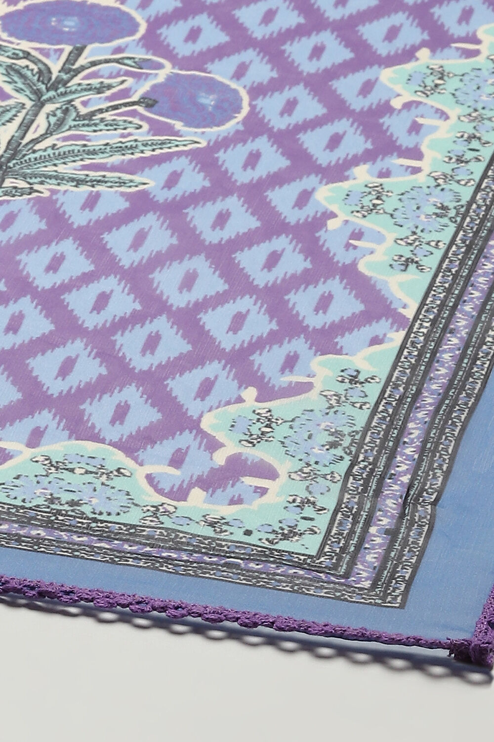 Yellow Cotton Straight Printed Kurta Slim Pant Suit Set image number 3