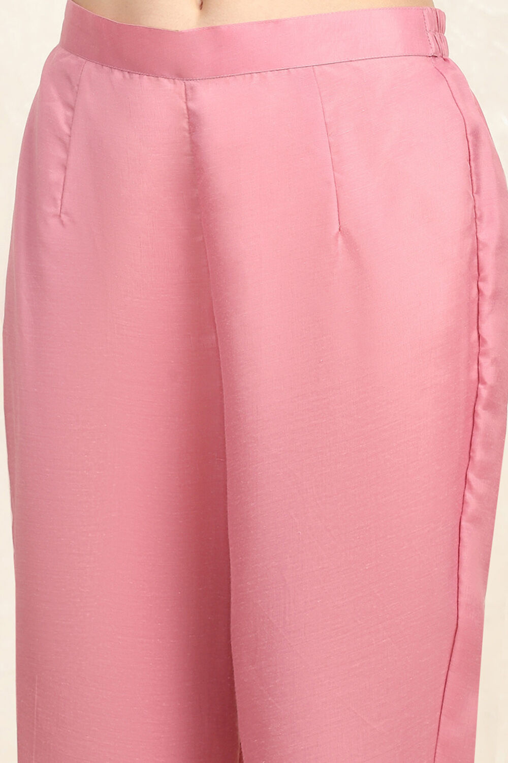 Orange Muslin Unstitched Suit Set image number 3