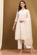 Powder Blue Silk Chanderi Embroidered Kalidar Suit Set image number 0