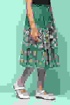 Green Rayon Printed Short Skirt image number 2