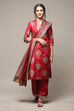 Sap Green Art Silk Straight Kurta Palazzo Suit Set image number 0