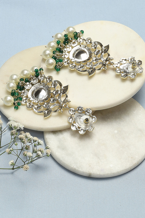 Gold Brass Earrings image number 2