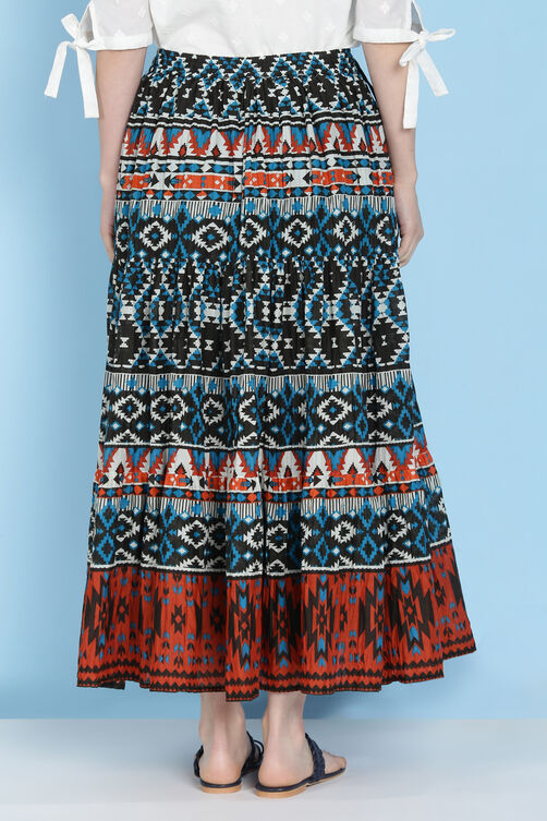 Black Cotton Long Skirt image number 5