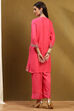 Purple Embroidered Straight Suit Set image number 4