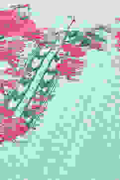 Turquoise Rayon Straight Suit Set image number 2