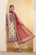 Beige Cotton Straight Kurta