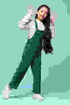 Green Cotton Solid Jumpsuit image number 0